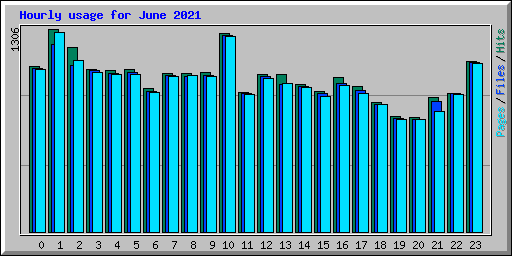 Hourly usage for June 2021