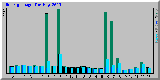 Hourly usage for May 2025